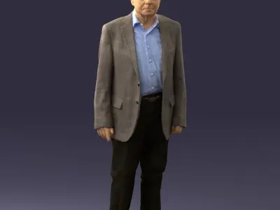 000392 Older Male Character in Business-Casual Outfit 3dp 3D print model