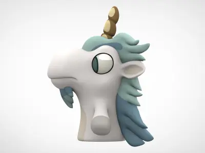 Unicorse Low-poly 3D model