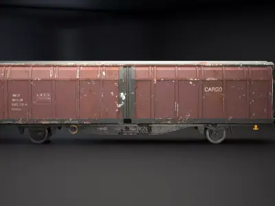 Used Hbblins Cargo Railcar Low-poly 3D model
