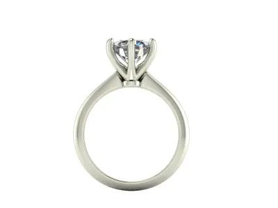 Solitaire Diamond Women Enagagement Ring R10 3D print model