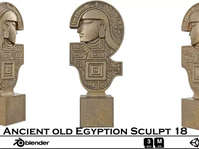 Ancient old Egyption Sculpt 18 3D model