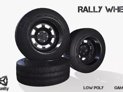 Rally wheel FS - 228 Low-poly 3D model