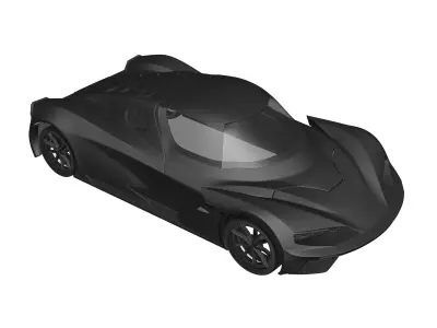 KTM X-Bow GT4 3D Print Model Low-poly 3D model