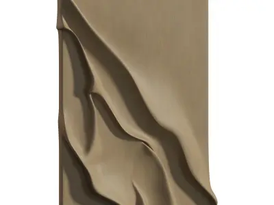 Wall Art - Wood Carving 3D model