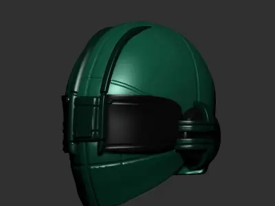 helmet high poly sculpt 3d printable ver 7 3D model 3D model 48
