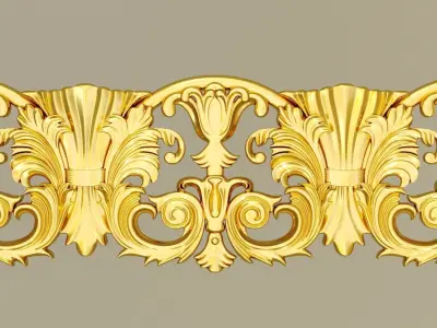 Molding decor 3d model  Low-poly 3D model