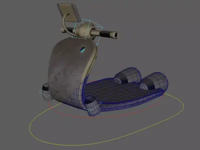 Future Dirt Scooter RIG for Maya and Game Engine Low-poly 3D model