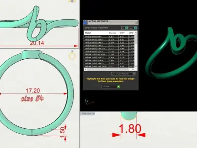 Alphabet Ring  B 3D print model