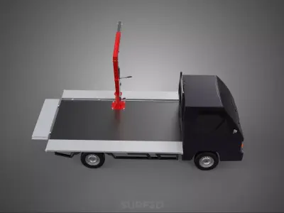 3 WAY WIDE DECK HYDRAULIC LIFTER JIB CRANE DROPSIDE PICKUP TRUCK 3D model