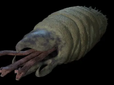 Graboid Low-poly 3D model