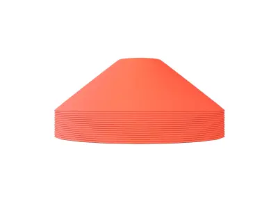 Pile of Soccer Cones v1 004 Low-poly 3D model