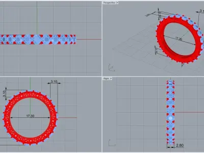  ring code 240 3D print model