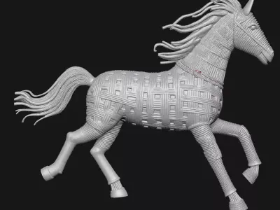 horse 3D print model 7