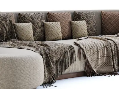 Stefa restaurant round sofa by Bpoint Design  3D model