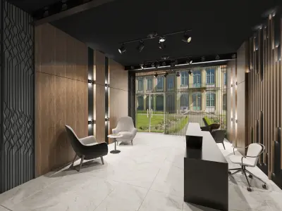 office room exetucive room v94 Low-poly 3D model