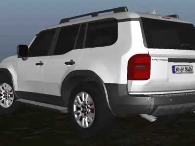 Toyota land cruiser Low-poly 3D model