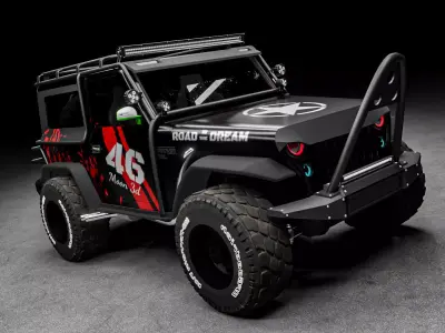 Mahindra THAR 2015 modified Low-poly 3D model