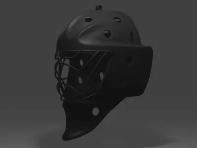Ice Hockey Goalie Mask Keychain - helmet 3D print model