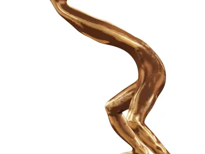 Abstract human sculpture 3D model