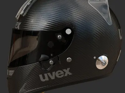 Helmet UVEX FP5 carbon 3D model