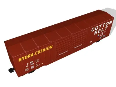 Rail Car Low-poly 3D model