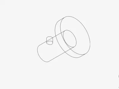 Robe Hook - Luxury - Round - Round Plate Low-poly 3D model