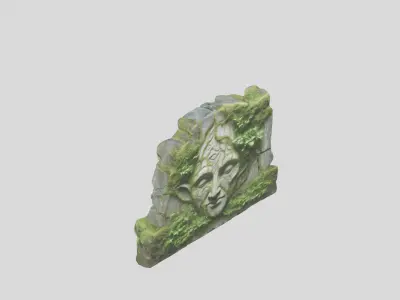 Dark Fantasy Forest Environment Low-poly 3D model