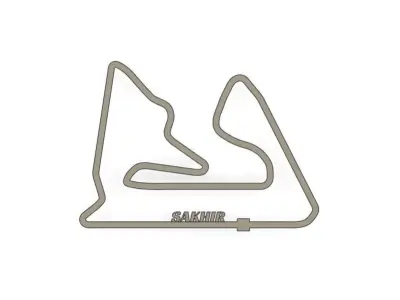 Sakhir F1 Racing Track 2025 3D print model