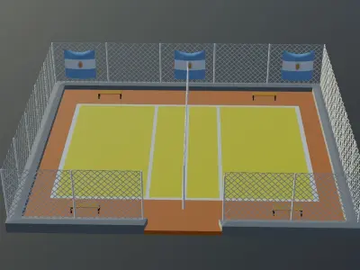 Volleyball Stadium - Argentina Low-poly 3D model