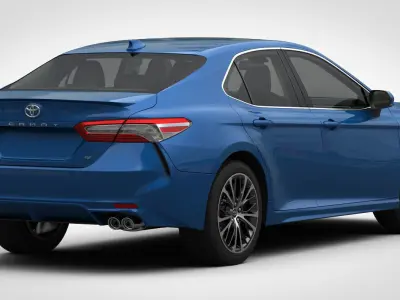 Toyota Camry SE 2018 detailed interior 3D model