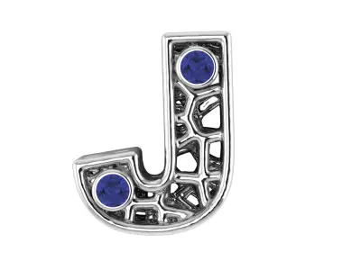SIMPLE ALPHABET J PENDANT 3D PRINTABLE MODEL  3D print model