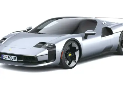 Ferrari SC40 2025 LowPoly Low-poly 3D model