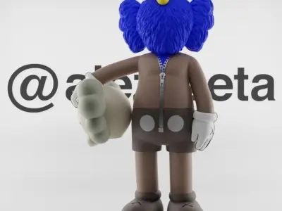 Kaws Secret Textured Low-poly 3D model