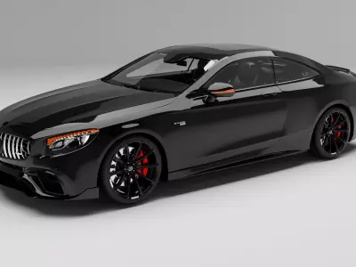 Mercedes Benz s63 coupe WITH INTERIOR  3D model