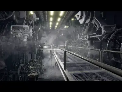 EngineHall Low-poly 3D model