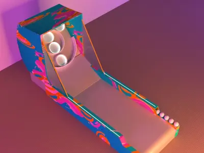 Skee-Ball Low-poly 3D model