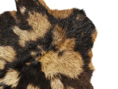 Goat skin carpet 3D model