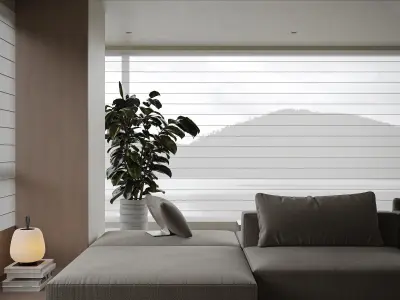 modern living room dining room interior scenes 05 3D model