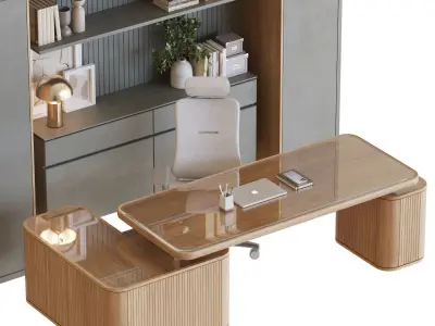 Workplace-07 modern office furniture 3D model