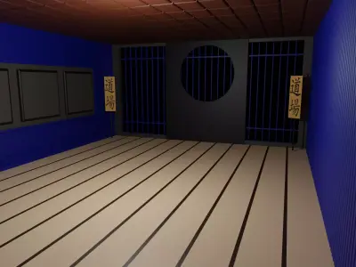 Kung-Fu Hall Low-poly 3D model