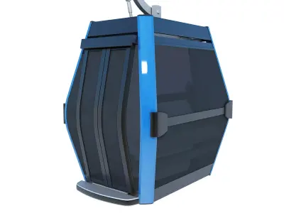 Cableway luggage trolley 3D model
