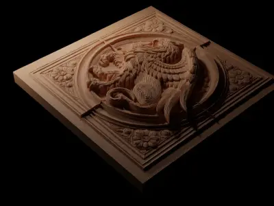 Griffin CNC 3d Print High Relief Sand Casting 3D print model