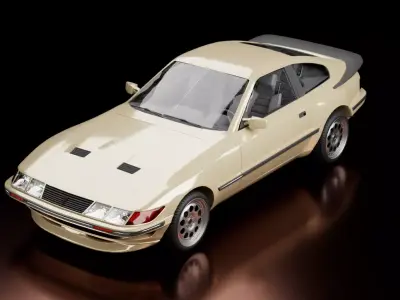 80s 90s Generic GT Coupe Low-poly 3D model