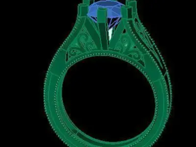 solitaire ring Free 3D print model
