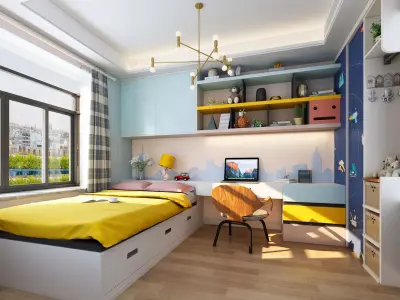 Children Room Interior 3D model 19