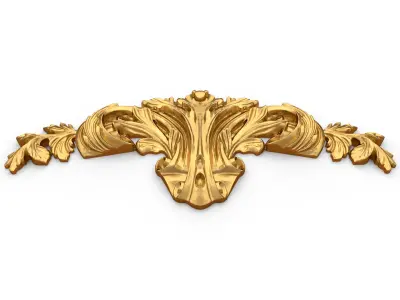 Classic decor ornament carved 04  3D model