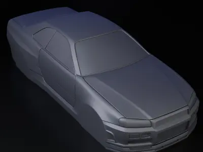 Nissan Skyline R34 simplified decorative model  3D print model