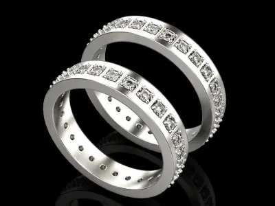 Wedding ring model 318 3D print model