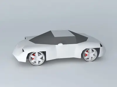 Concept Car Liquid Metal Coupe Free 3D model