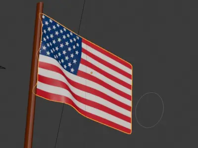 Country National 3D Flags Low-poly 3D model